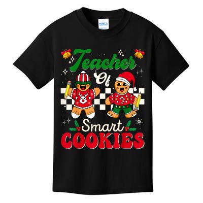 Teacher Of Smart Cookies Gingerbread Christmas Teachers Kids T-Shirt