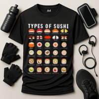 Types Of Sushi Sushi Nigiri Sashimi Salmon Performance Shirt