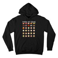 Types Of Sushi Sushi Nigiri Sashimi Salmon Hoodie