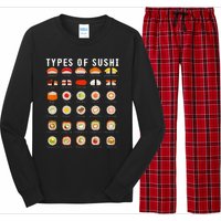 Types Of Sushi Sushi Nigiri Sashimi Salmon Long Sleeve Pajama Set