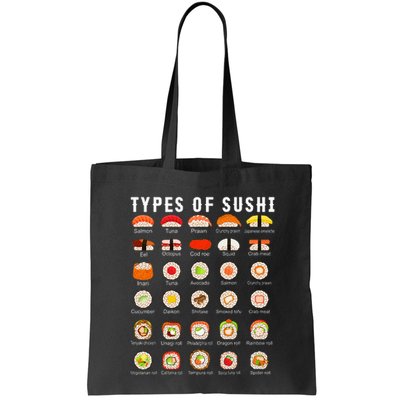 Types Of Sushi Sushi Nigiri Sashimi Salmon Bag