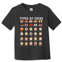Types Of Sushi Sushi Nigiri Sashimi Salmon Toddler T-Shirt