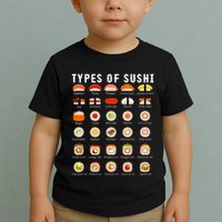 Types Of Sushi Sushi Nigiri Sashimi Salmon Toddler T-Shirt