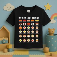 Types Of Sushi Sushi Nigiri Sashimi Salmon Toddler T-Shirt