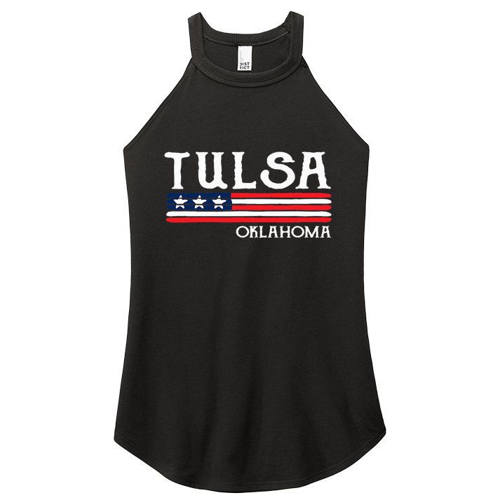 Tulsa Oklahoma Souvenir Gift Women's Perfect Tri Rocker Tank