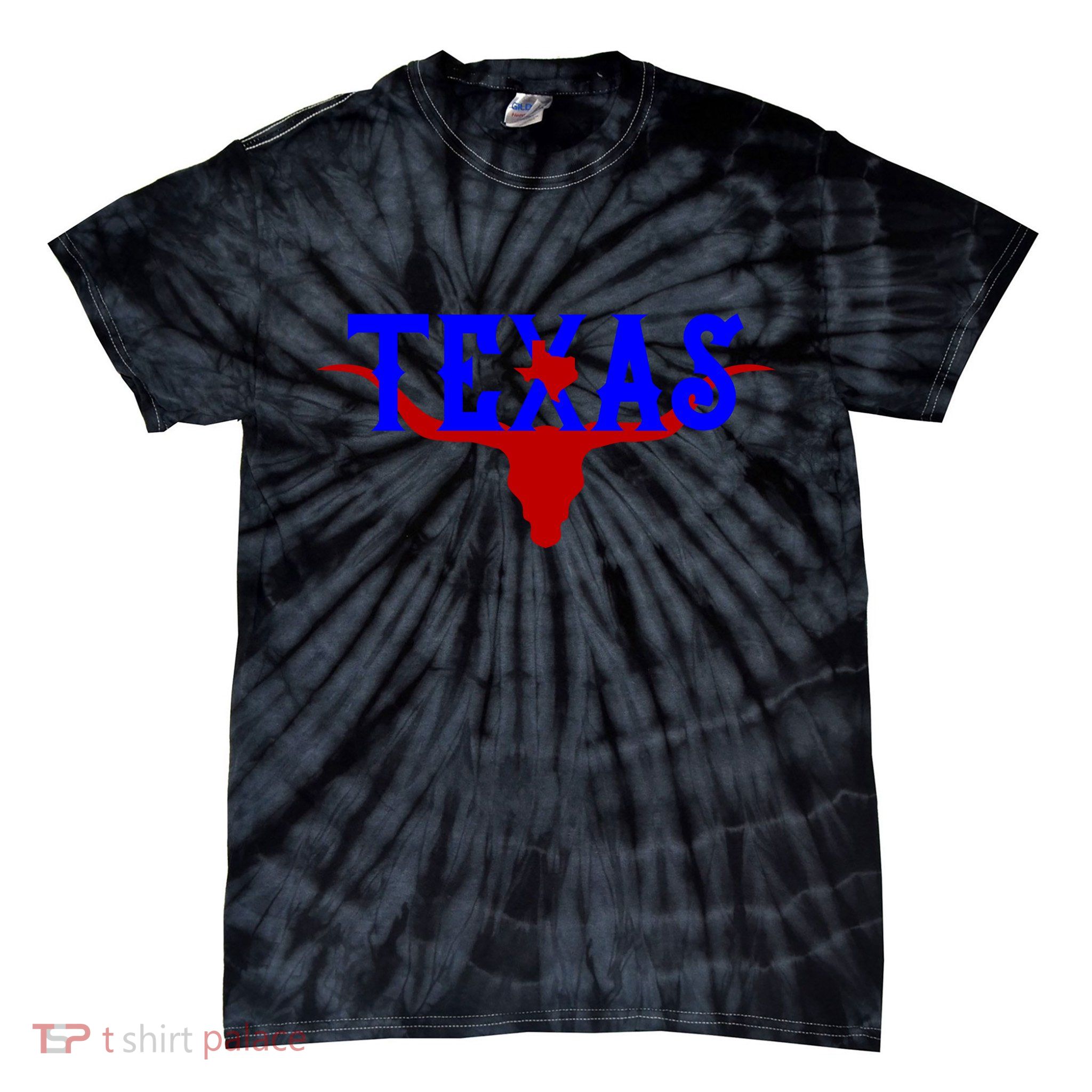 Texas Original State Longhorn Logo Tie-Dye T-Shirt