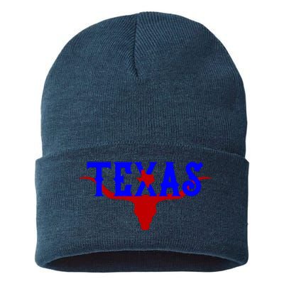 Texas Original State Longhorn Logo Sustainable Knit Beanie