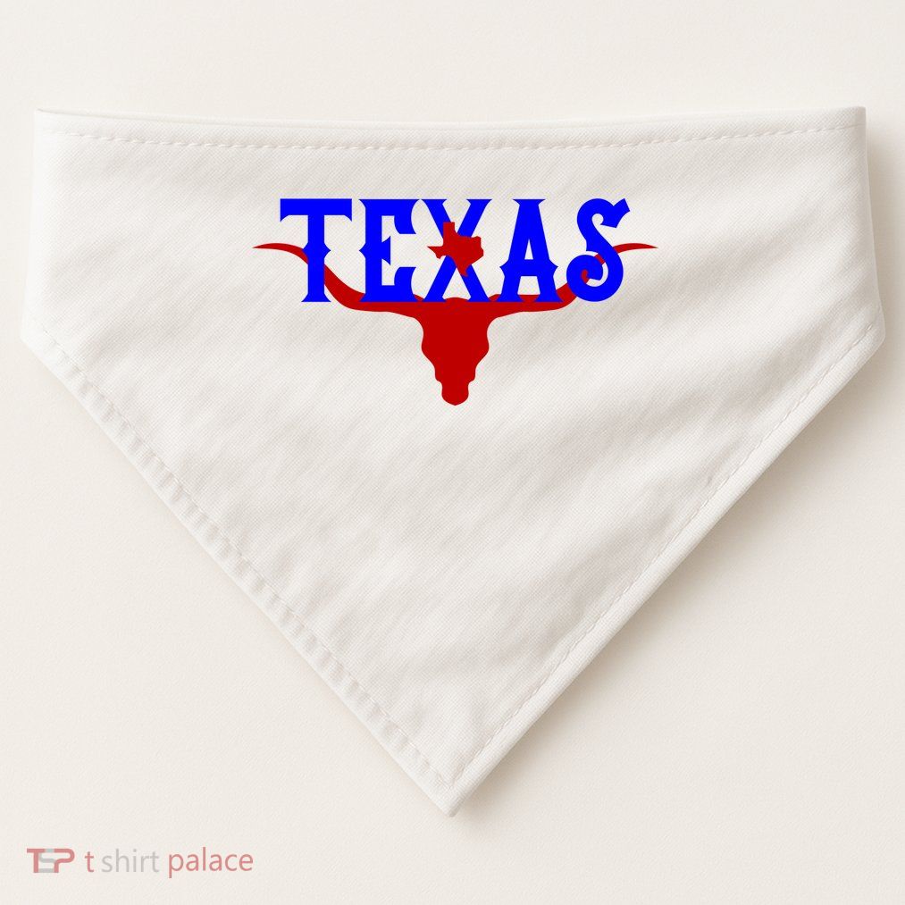 Texas Original State Longhorn Logo USA-Made Doggie Bandana