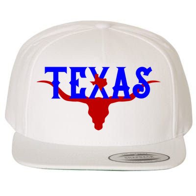 Texas Original State Longhorn Logo Wool Snapback Cap