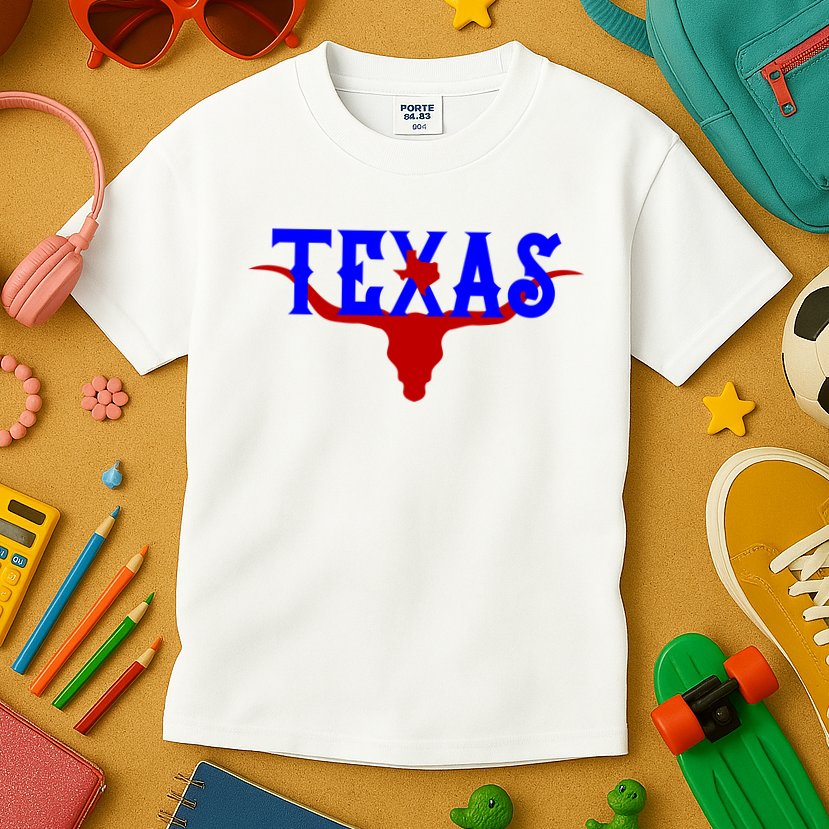 Texas Original State Longhorn Logo Kids T-Shirt