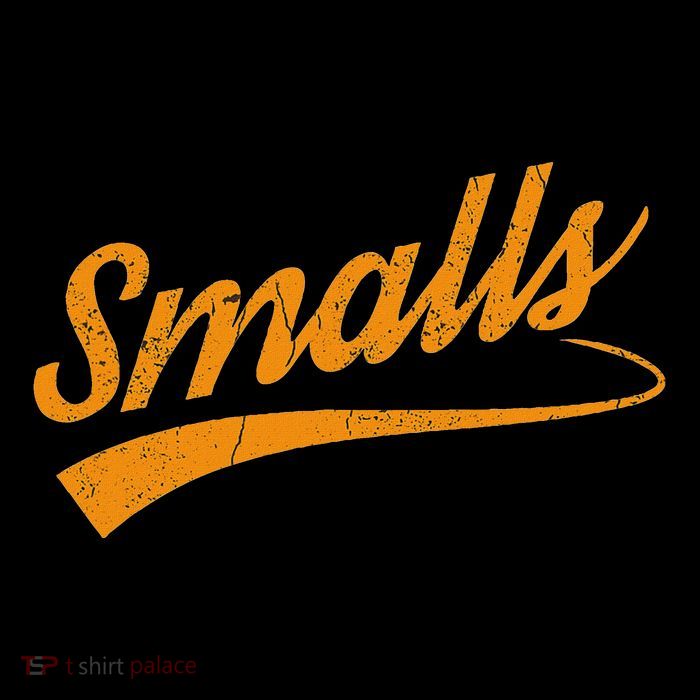 Text Only Smalls Design With Distressed Orange Look USA-Made Doggie Bandana