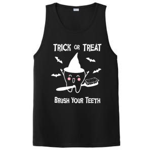 Trick Or Treat Brush Your Teeth Funny Dentist Halloween Cool Gift PosiCharge Competitor Tank