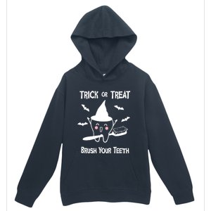 Trick Or Treat Brush Your Teeth Funny Dentist Halloween Cool Gift Urban Pullover Hoodie