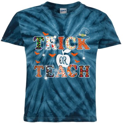 Trick or Teach Funny Halloween for Teachers Kids Tie-Dye T-Shirt