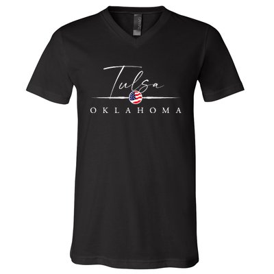 Tulsa Oklahoma V-Neck T-Shirt