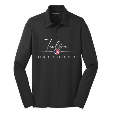 Tulsa Oklahoma Silk Touch Performance Long Sleeve Polo