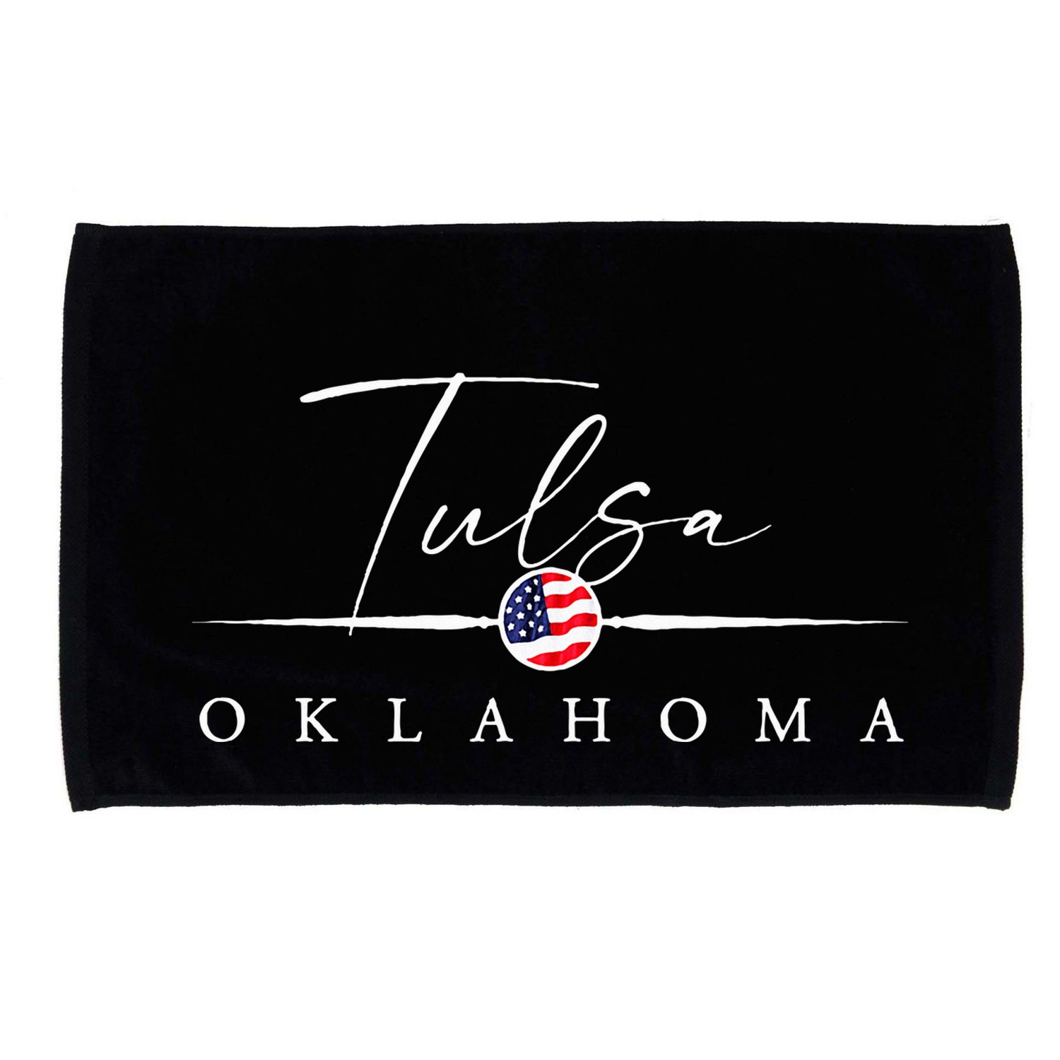 Tulsa Oklahoma Microfiber Hand Towel