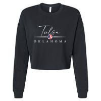Tulsa Oklahoma Cropped Pullover Crew