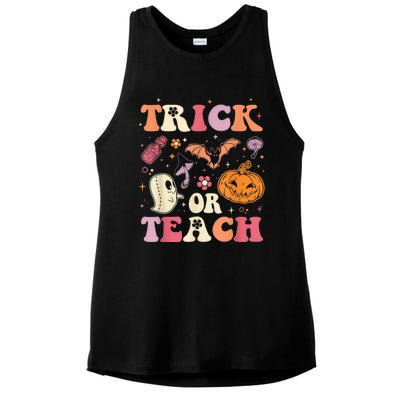 Trick Or Teach Ghost Teacher Halloween Costume For Wo Ladies PosiCharge Tri-Blend Wicking Tank