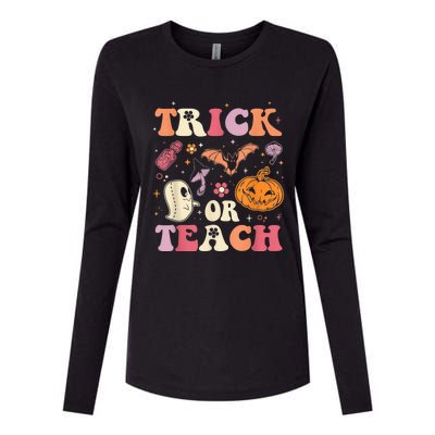 Trick Or Teach Ghost Teacher Halloween Costume For Wo Womens Cotton Relaxed Long Sleeve T-Shirt