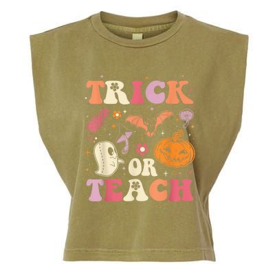 Trick Or Teach Ghost Teacher Halloween Costume For Wo Garment-Dyed Women's Muscle Tee