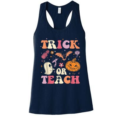 Trick Or Teach Ghost Teacher Halloween Costume For Wo Women's Racerback Tank