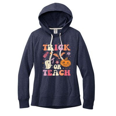 Trick Or Teach Ghost Teacher Halloween Costume For Wo Women's Fleece Hoodie