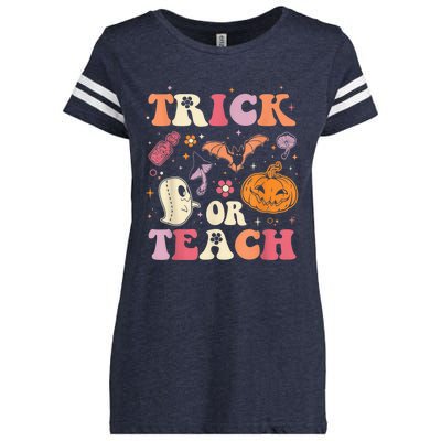 Trick Or Teach Ghost Teacher Halloween Costume For Wo Enza Ladies Jersey Football T-Shirt