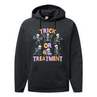 Trick Or Treatment Pt Physical Therapy Therapist Halloween Performance Fleece Hoodie