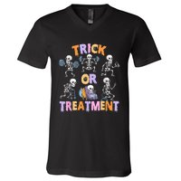 Trick Or Treatment Pt Physical Therapy Therapist Halloween V-Neck T-Shirt