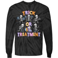 Trick Or Treatment Pt Physical Therapy Therapist Halloween Tie-Dye Long Sleeve Shirt