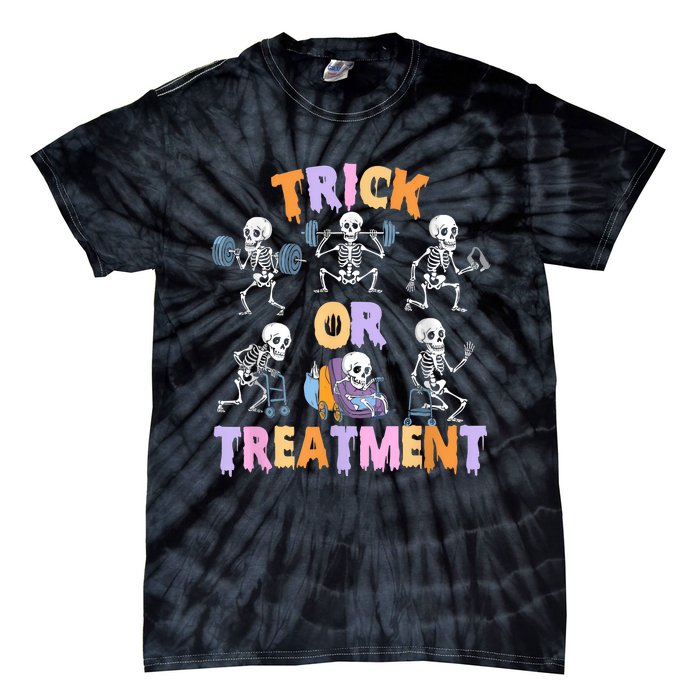 Trick Or Treatment Pt Physical Therapy Therapist Halloween Tie-Dye T-Shirt