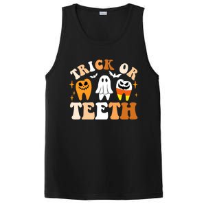 Trick Or Teeth Funny Dental Spooky Halloween Treat Dentist Gift PosiCharge Competitor Tank