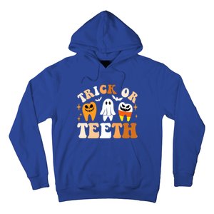 Trick Or Teeth Funny Dental Spooky Halloween Treat Dentist Gift Hoodie