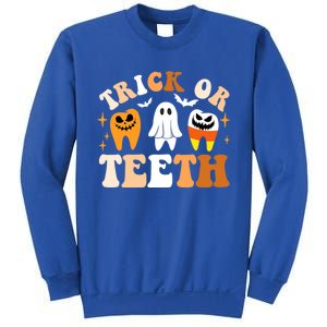 Trick Or Teeth Funny Dental Spooky Halloween Treat Dentist Gift Sweatshirt