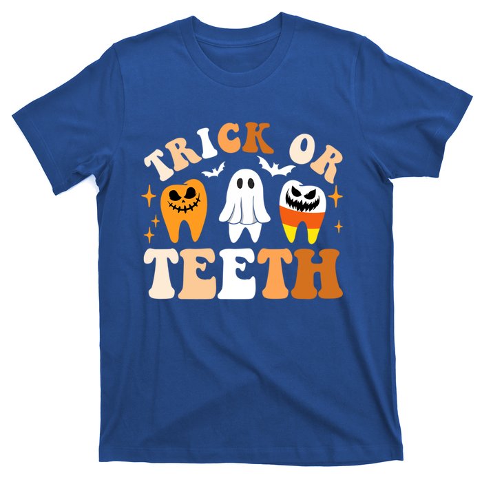 Trick Or Teeth Funny Dental Spooky Halloween Treat Dentist Gift T-Shirt