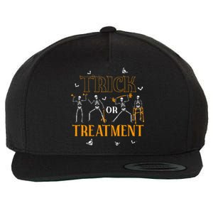 Trick Or Treatment Pt Physical Therapy Therapist Halloween Wool Snapback Cap