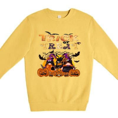 Trick Or Treat Cute Halloween Gnomes Cool Gift Premium Crewneck Sweatshirt