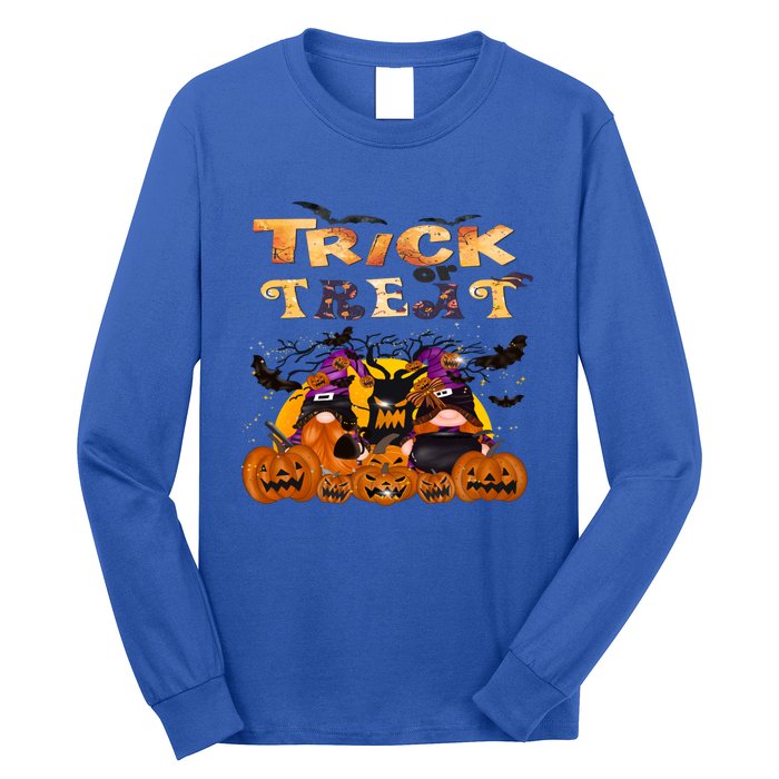 Trick Or Treat Cute Halloween Gnomes Cool Gift Long Sleeve Shirt