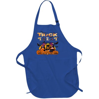 Trick Or Treat Cute Halloween Gnomes Cool Gift Full-Length Apron With Pockets