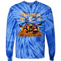 Trick Or Treat Cute Halloween Gnomes Cool Gift Tie-Dye Long Sleeve Shirt