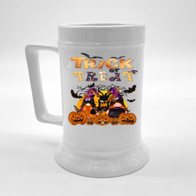 Trick Or Treat Cute Halloween Gnomes Cool Gift Beer Stein