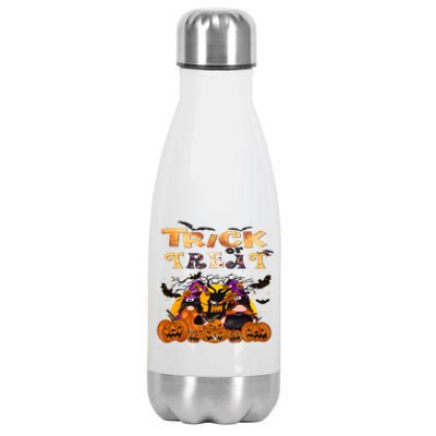 Trick Or Treat Cute Halloween Gnomes Cool Gift Stainless Steel Insulated Water Bottle