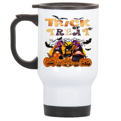 Trick Or Treat Cute Halloween Gnomes Cool Gift Stainless Steel Travel Mug