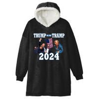 Trump Or The Tramp 2024 Vote For Trump Trump Vance 2024 Hooded Wearable Blanket