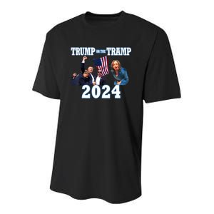 Trump Or The Tramp 2024 Vote For Trump Trump Vance 2024 Youth Performance Sprint T-Shirt