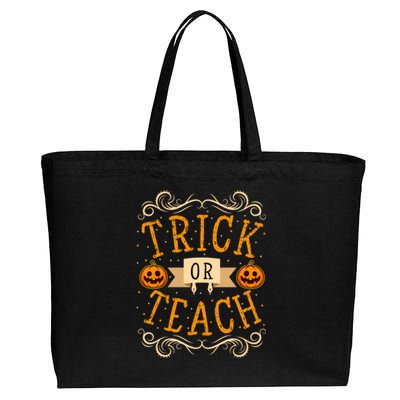 Trick Or Teach Gift Cotton Canvas Jumbo Tote