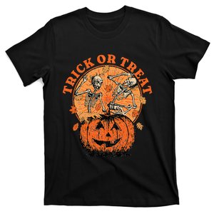 Trick or Treat  Halloween Pumpkin Skeleton T-Shirt