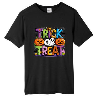 Trick Or Treat Halloween Cool Logo Tall Fusion ChromaSoft Performance T-Shirt