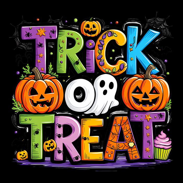 Trick Or Treat Halloween Cool Logo Bucket Hat